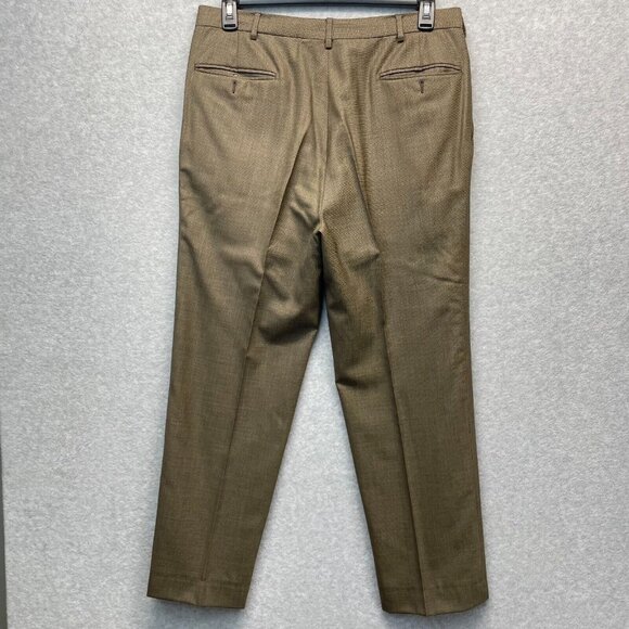 Canali Super 120s Wool Suit Mens 56R Brown 35x29 Pleated Pants 2-Piece - Picture 14 of 16